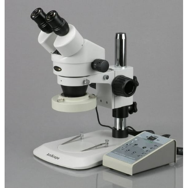 WH10x Eyepieces Pillar Stand 0.7X-4.5X Zoom Objective Ambient Lighting Includes 0.5x and 2.0x Barlow Lenses 3.5X-90X Magnification AmScope SM-1BNZ Professional Binocular Stereo Zoom Microscope 